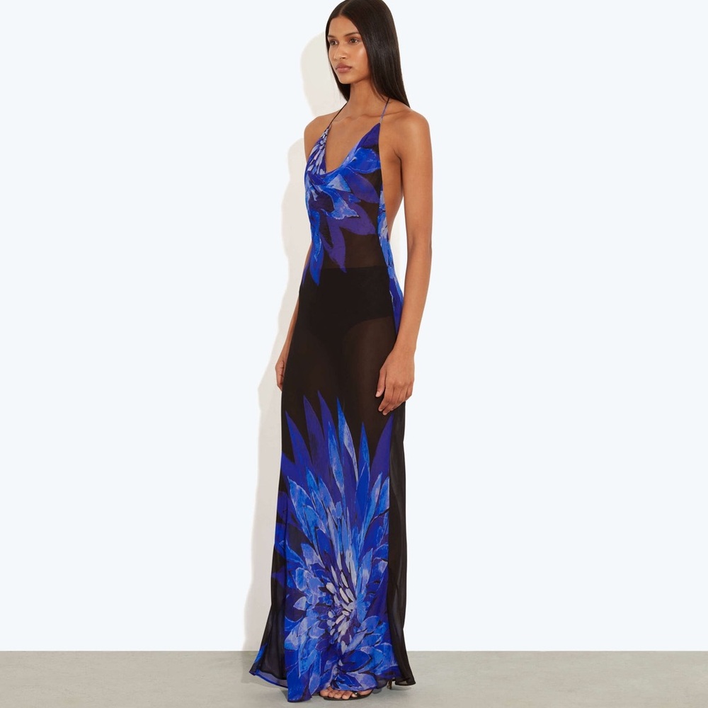 NWT Rat & Boa Carolina Black and Blue Backless Dress